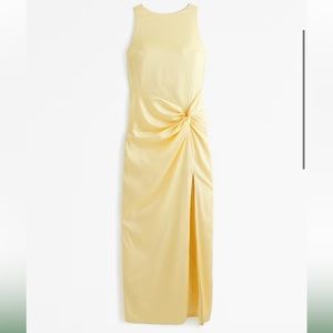 Abercrombie yellow draped skirt maxi dress